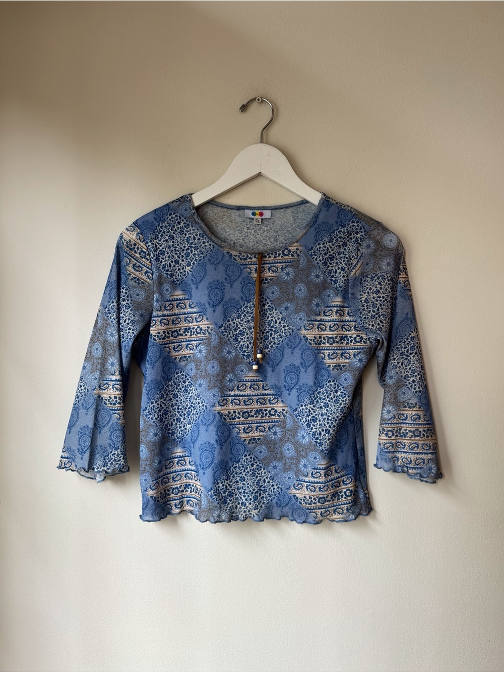Blue Whimsy Long Sleeve Y2K Fairy Top